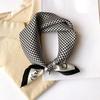 Natural Real Silk Scarf Women New Print Neck Hairband Square Shawl Neckerchief Female Hijab Poncho Bandana Headband