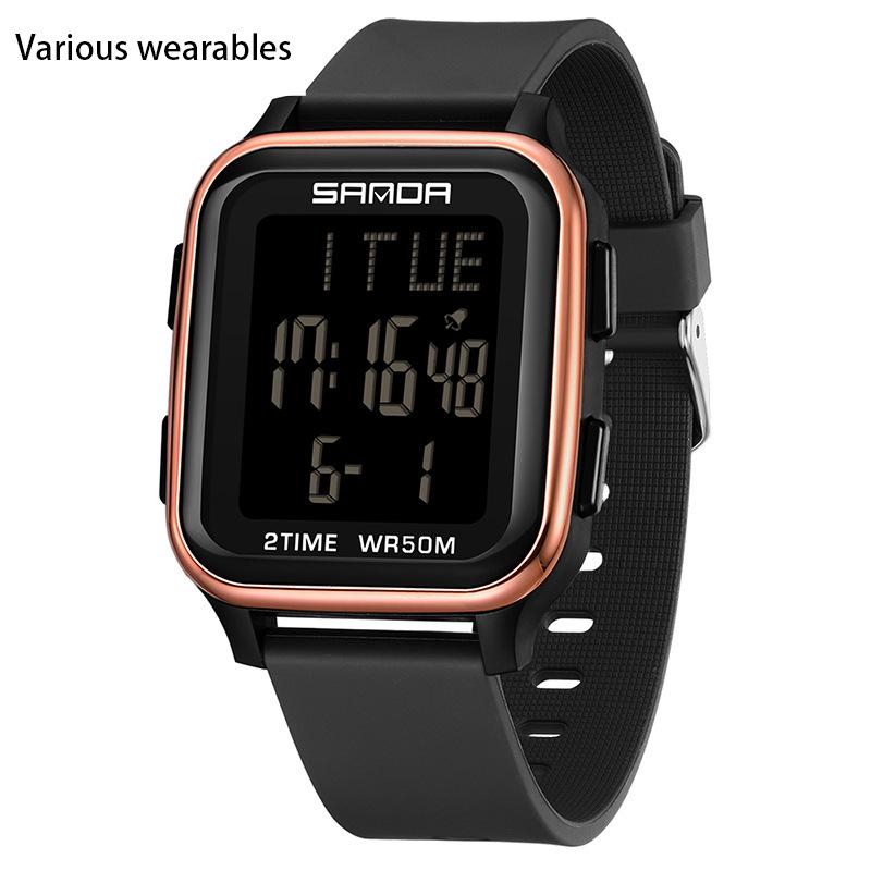 

Электронные часы для учащихся младших классов средней школы, модные тенденции, многофункциональные мужские и женские часы, будильник, один дисплей, электронные часы