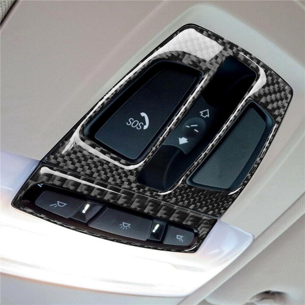 Car Reading Light Panel Frame Trim Cover For BMW F20 F30 F34 F32 X6 Carbon Fiber Sticker Trim Car Interior Accessories