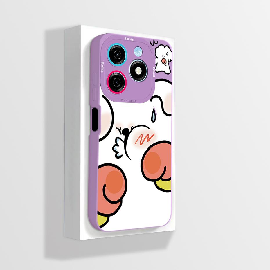 Pour Tecno Spark 20 20C Coque Mignon Dessin Animé Astronaute Carrée Silicone Liquide Souple Housse de Protection pour Téléphone Pour Tecno Spark20 20C Funda