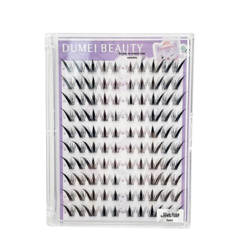 10 Rows Nine-Tailed Rabbit No-Glue Beginner-Friendly Quick-Apply Natural False Eyelashes