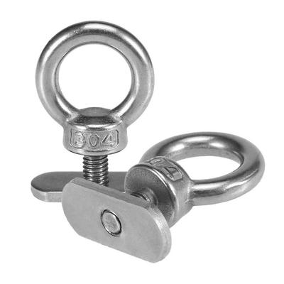 Aço Inoxidável 2 Peças Montagem em Trilho Olhal de Amarração Kit de Reposição de Montagem para Caiaque Parafuso Olhal de Amarração para Caiaque para Corda Elástica