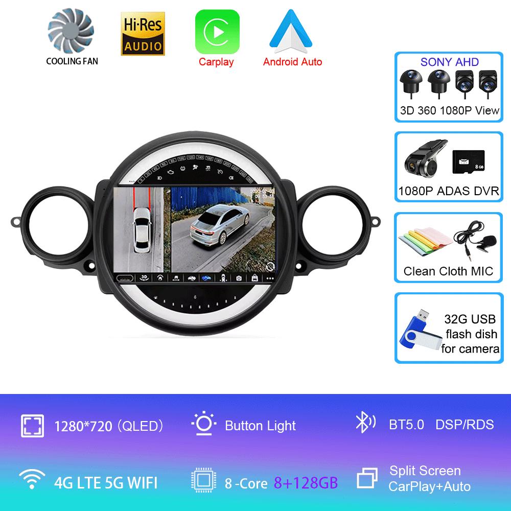 Android 14 Car Radio For BMW Mini Cooper R56 R60 R51 2006 - 2015 GPS Carplay Navigation Stereo Auto DSP BT DVD Multimedia Player