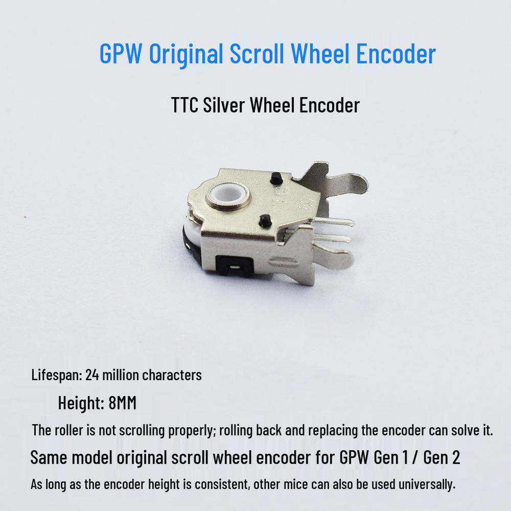 TTC Mouse Scroll Wheel, Gold & Green Wheel, Red Core 10-12MM, Silver Core 14MM, 9MM-11MM Kailh.