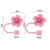 8/10mm Cherry Blossoms Straw Cover Dust-Proof Straw Tips Begonia Flower Straw Topper  Cup 30&40Oz