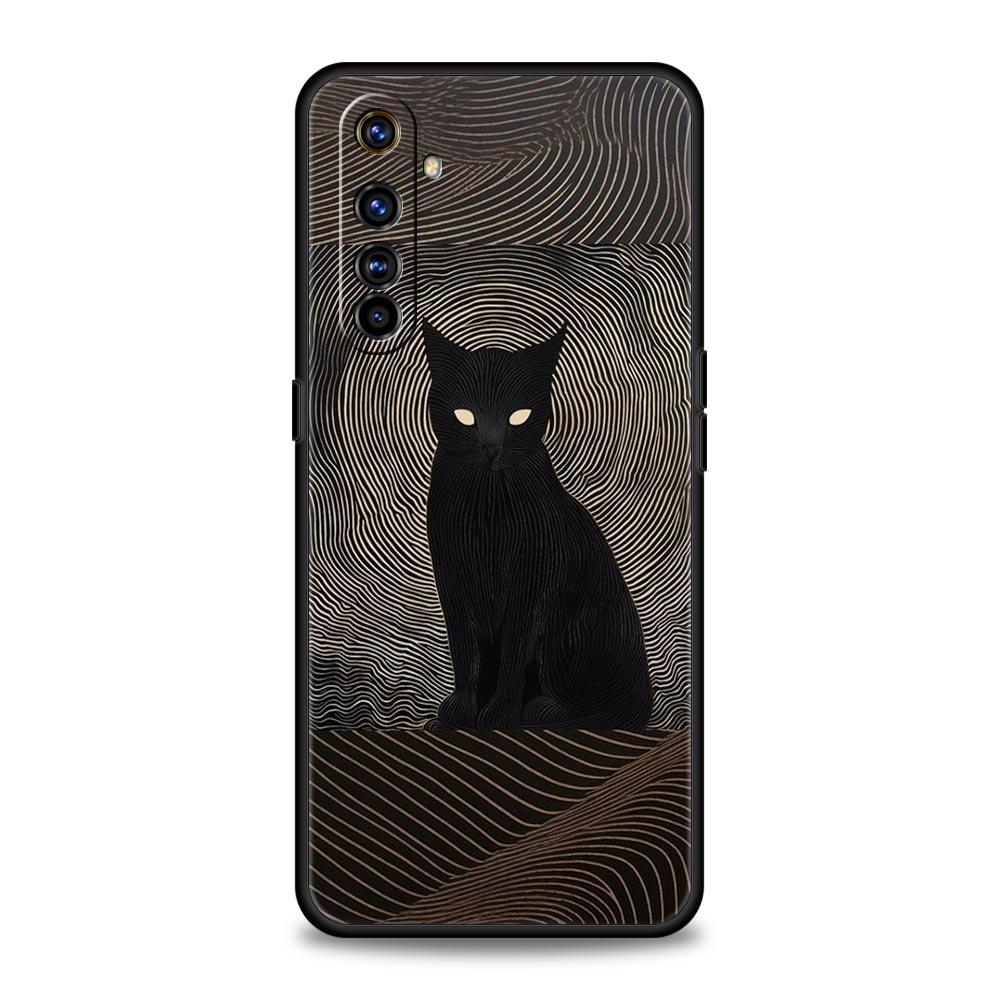 

Abstract Creative Cat Line Pattern Case For Realme C67 C63 C55 C53 C35 C25 C21 GT 2 3 5 6 10 11 12 13 Pro Soft TPU Phone Cover Realme GT3