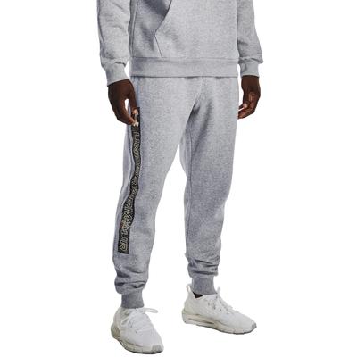 Calças Jogger Gráficas Rival Fleece, Calças Cinzentas Masculinas