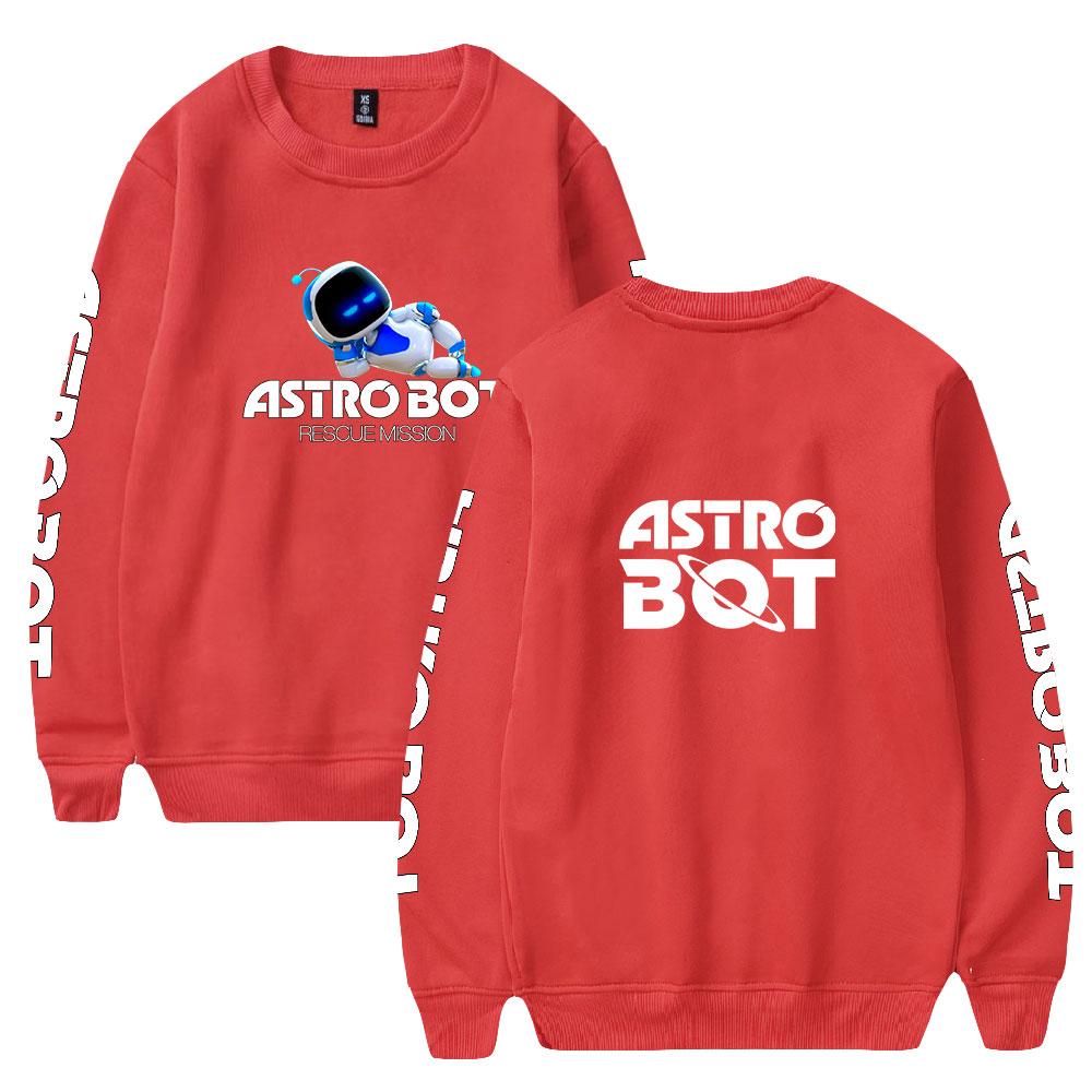 Women Men's Astro Bot Anime Print Hoodies Round Neck Hooded Sweatshirts Man Travel Pullover Male Top Streetwear Outdoor Tracksuit