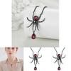 Gothic Style Black Spider Pendant Necklace For Women Fashionable Statement Jewelry