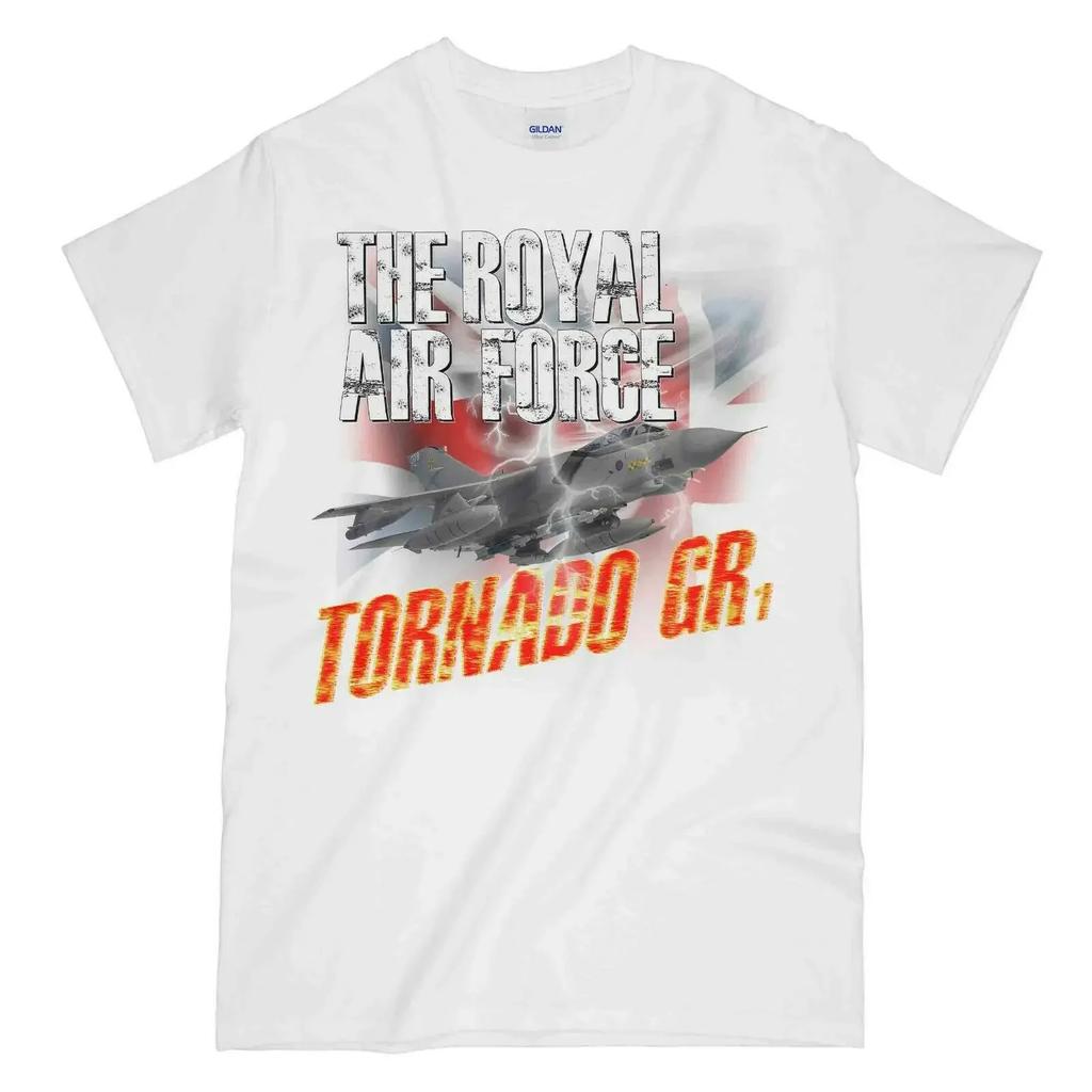 RAF Tornado Kampfflugzeug Bedrucktes T-Shirt 100% Baumwolle Rundhals Kurzarm Sommer Lässig Herren T-Shirt Streetwear