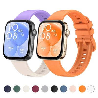Official Silicone Strap For Huawei Watch Fit 4 Fit 4 Pro Colorful Buckle Bracelet Wristband Belt For Huawei Watch Fit 3