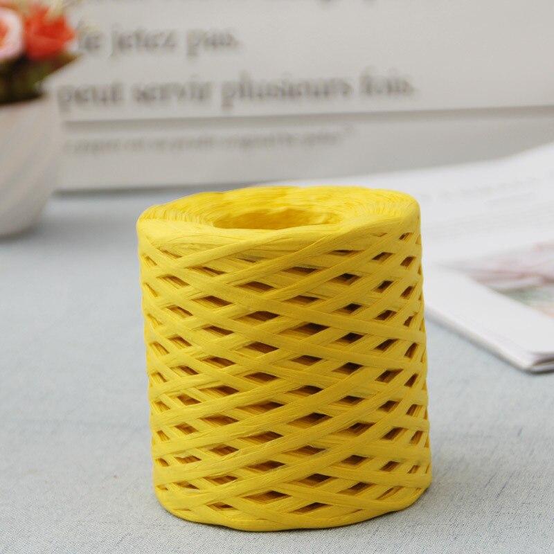 280-300m/rollo De Hilo De Paja De Rafia Natural Para Tejer Hilos De