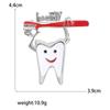 Enamel Teeth Pin for Women Unisex Rhinestone Cartoon Tooth Brooch Event Party Backpack Decoration Clothes Accessories