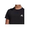 Adidas Solid Color Brand Logo Loose Fit Round Neck Short Sleeve T-Shirt Men Tops Black GK9436