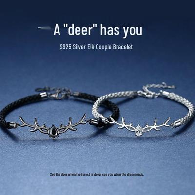 Unisex minimalistický tkaný náramek ve stylu Mori - Japonský a korejský trend, Ideální vánoční dárek pro páry