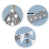 Nukido Children's Teepee Tent With Garland And Lights - Gray With Stars