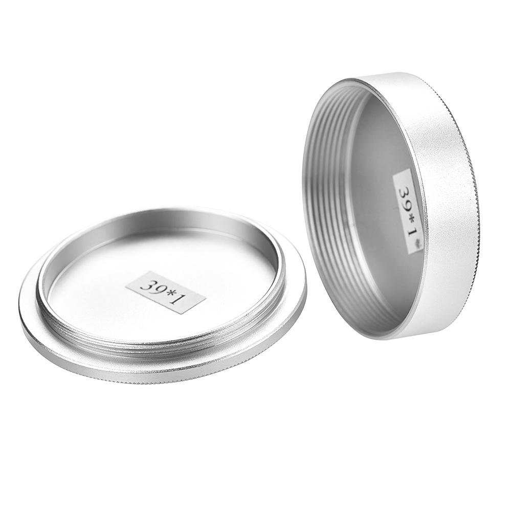 Metal Protective Body Front & Rear Lens Cap Cover for M39 Screw Mount Camera Lenses(Silver)