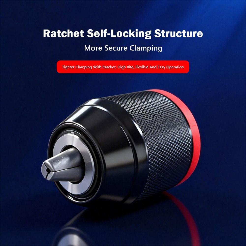Universal Self-Locking 0.8-13mm Drill Chuck Ratchet High Hardness Converter Bearing Holder Drilling