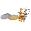1: 12 Dollhouse Miniature Metal Tea Set Teapot Cup Plate Furniture Toys