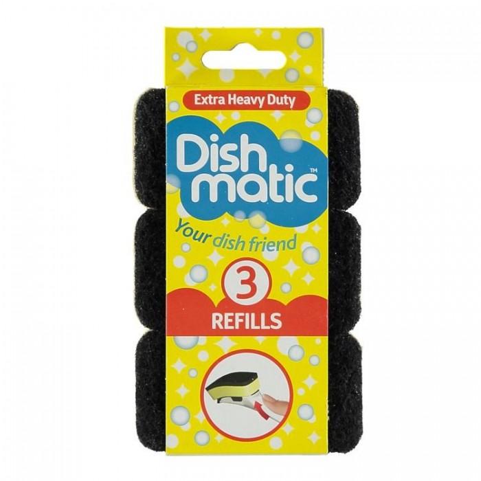 Dishmatic Refills Extra Heavy Duty Black 3pk