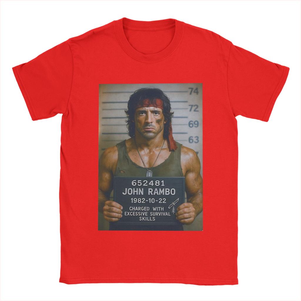 John Rambo T Shirt Unisex Cotton Funny TShirt Crewneck Tees Short Sleeve Clothing Printing