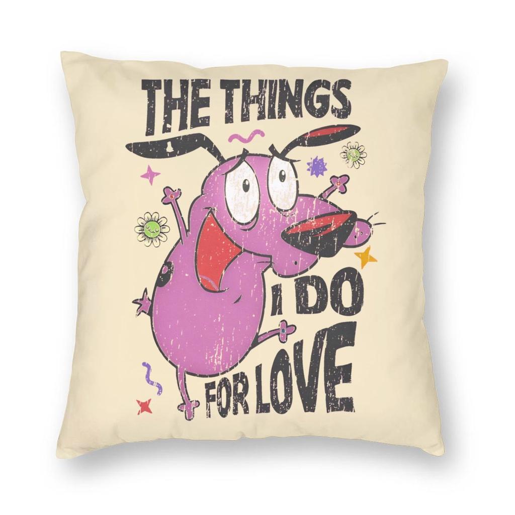 CCourages Cowardly Dog Cereal Box Pillowcase Soft Cushion Cover Decorative Throw Pillow Case Cover Home Drop Shipping cm