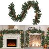 180cm Christmas Red Fruit Christmas Cane Christmas Decoration Cane Door Decoration Fireplace Railing Hanging Decorations
