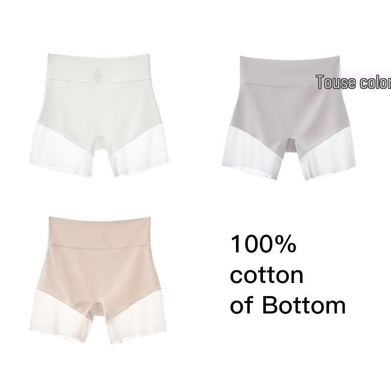 Seamless High-Waisted Hip-Lifting Mesh Ice Silk Safety Shorts