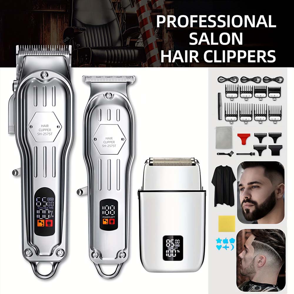 Professional Hair Clippers/Hair Trimmer/Beard Shaver Kit for Men Barber Clipper Hair Cutting Kit Gifts for Men