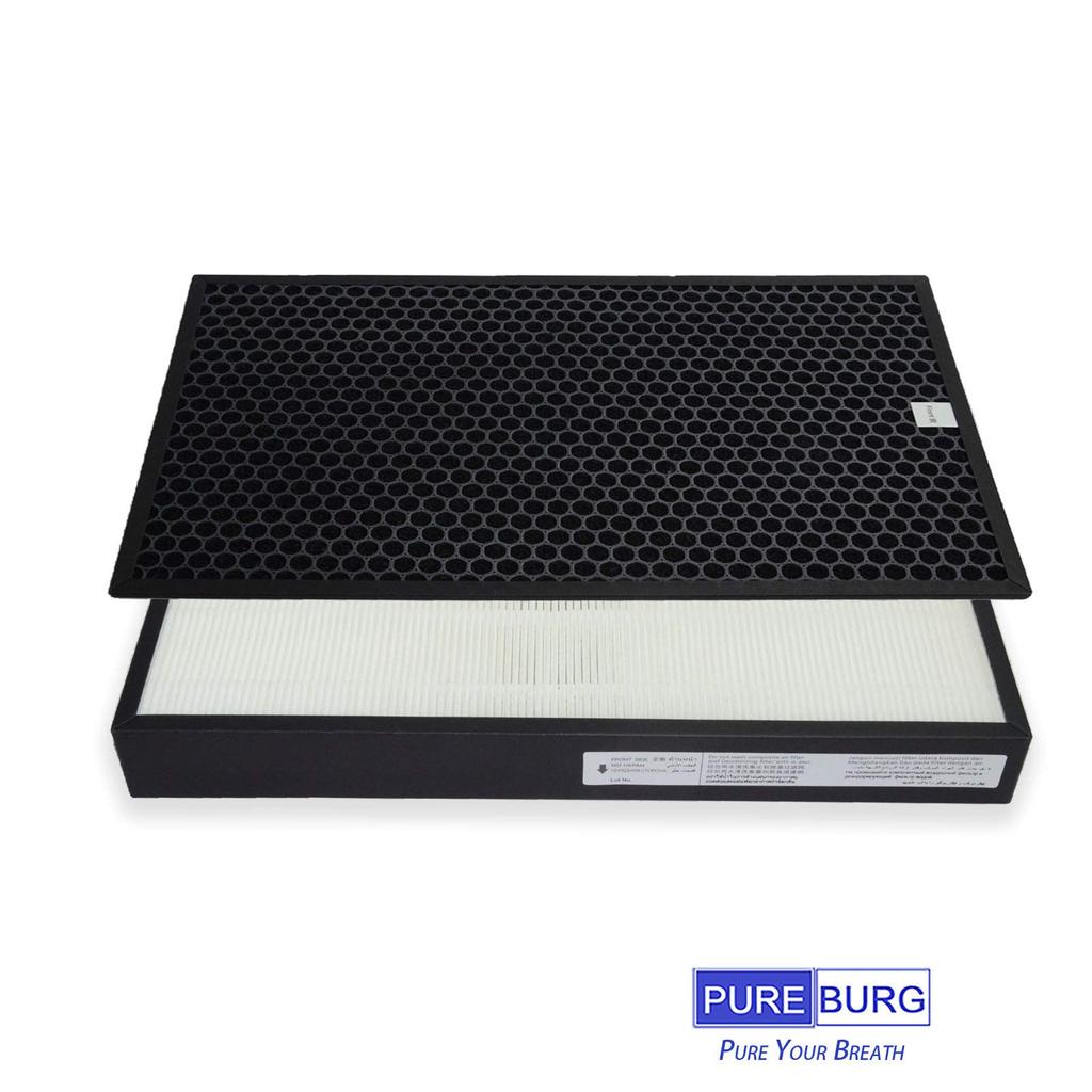 PUREBURG Replacement Filter Compatible with Panasonic Air H13 True HEPA Filter Activated Carbon Filter Set F-ZXFD70 & F-ZXFP70 Set, F-VXF70, F-VXF65,