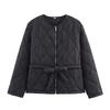 European and American Style, French Style, Women's Clothing, Casual and Versatile, Temperament 4-color Belt Cotton-padded Coat