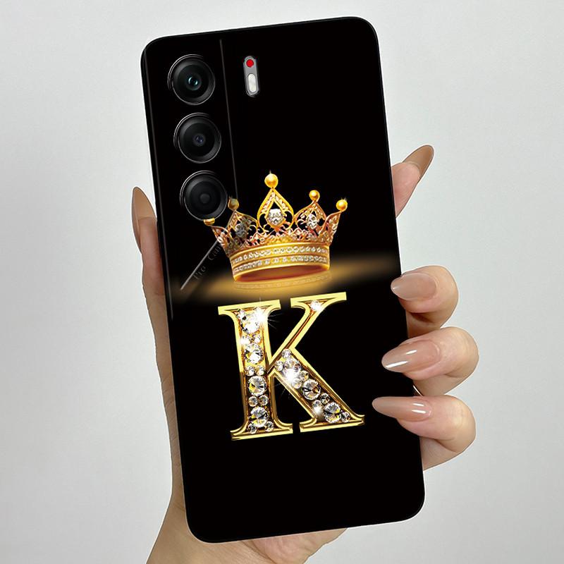 For Tecno Camon 40 Pro 4G 5G CM6 CM7 Case Crown Letter Silicone Soft Phone Cases For Tecno Camon40 Camera Protection Back Cover