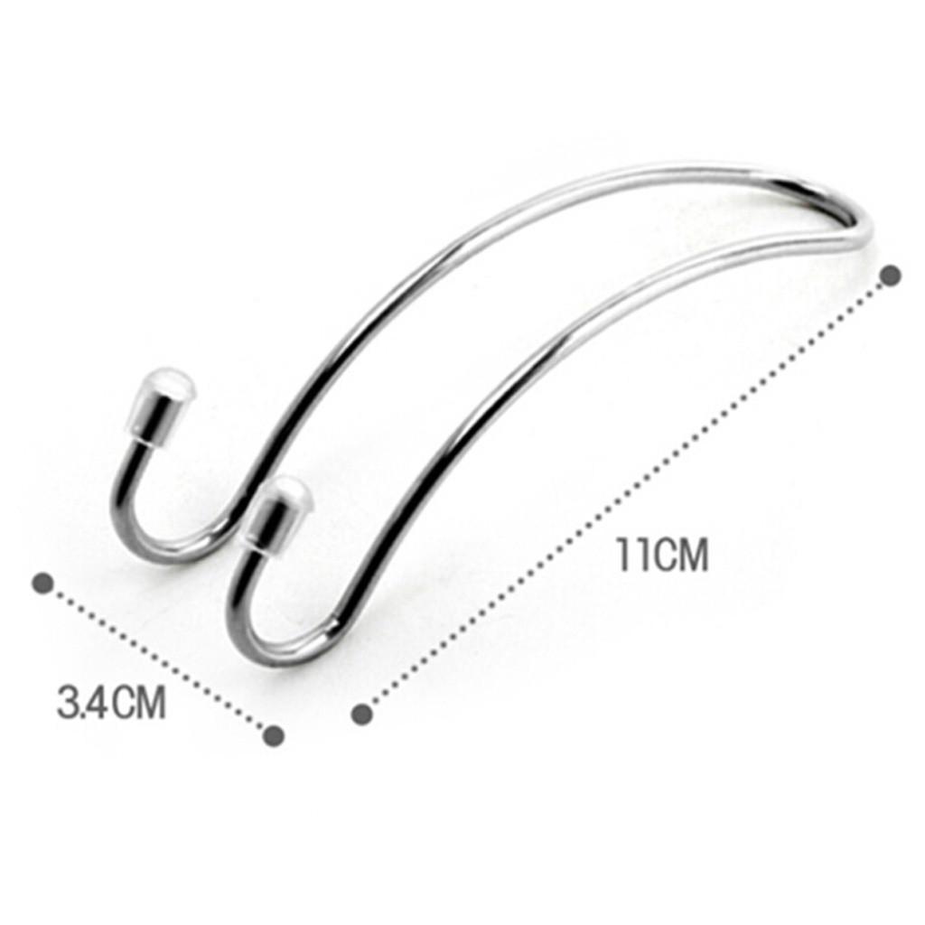 4PCS Edelstahl Sicherheit tragbare Metall Kopfstütze Haken für Auto