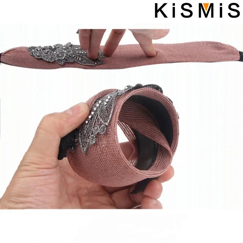 Fashion Big Flower Cotton Print Broad Brim Hair Hoop Breathable Simple Anti-skidding Headband 5 Color Options