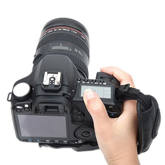 Universal Durable Camera Hand Grip Faux Leather Oval Wrist Band for SLR/DSLR