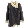 Sheep Leather Suede Jacket M Brown Back Bore Women Used