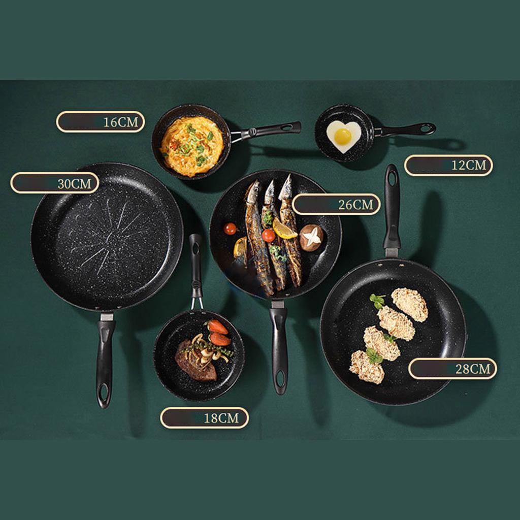 Nonstick Frying Pan Flat Bottom Pan Omelette Pan Durable Cooking Pots Cookware Kitchen Eggs Steak Skillets Kitchenware