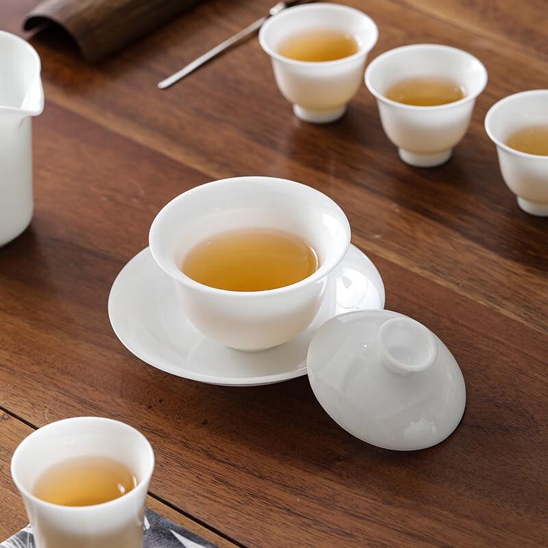 Chaxun High-Grade Ice Jade Porcelain Kung Fu Tea Set