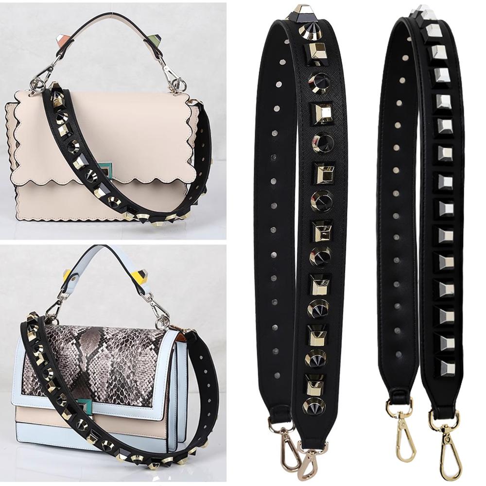90cm Bunte Nieten Leder Taschengurt Crossbody Schultergurte Handtaschengriff Ersatz Damen DIY Geldbörsen Zubehör