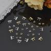Oro Argento Fiori Accessori Manicure Unghie Unghie Gioielli Nail Art Fiocco Decorazioni Unghie Punte per Nail Art 3D