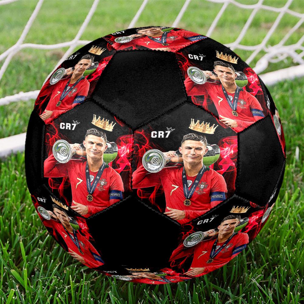 1pc Cristiano Ronaldo Soccer Ball Size 5 Indoor Soccer Ball Fashion Colorful Backyard Game - Great For Sports Fans Gift HE18