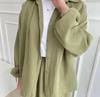 In-Stock Summer Fashion: Women's Crinkled Puff Sleeve Long Sleeve Muslim Apparel Skirt Set