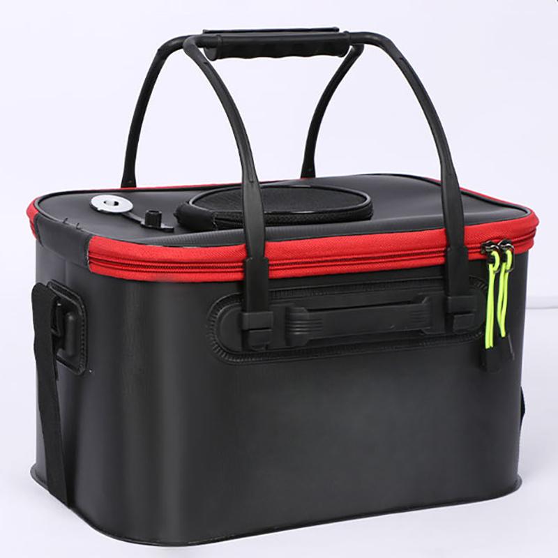 Tragbare Eva Angeltasche Faltbarer Angelaus Eimer Atmungsaktive Lebendfischbox Camping Wasserbehälter Waschbecken Tackle Aufbewahrungstasche