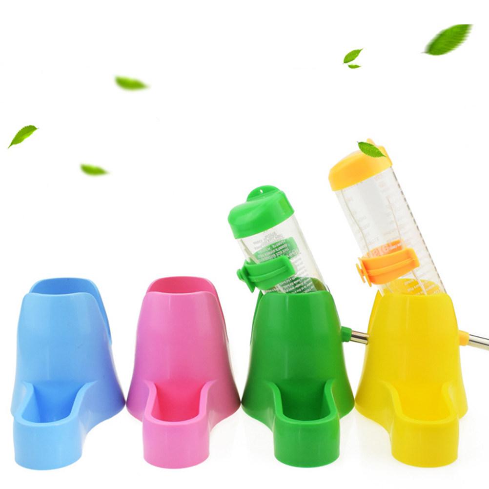 Pet Dispenser Eco-Friendly Plastic Automatic Water Feeder Pink 125Ml for Hamster Small Pets Non-Skid Base Easy