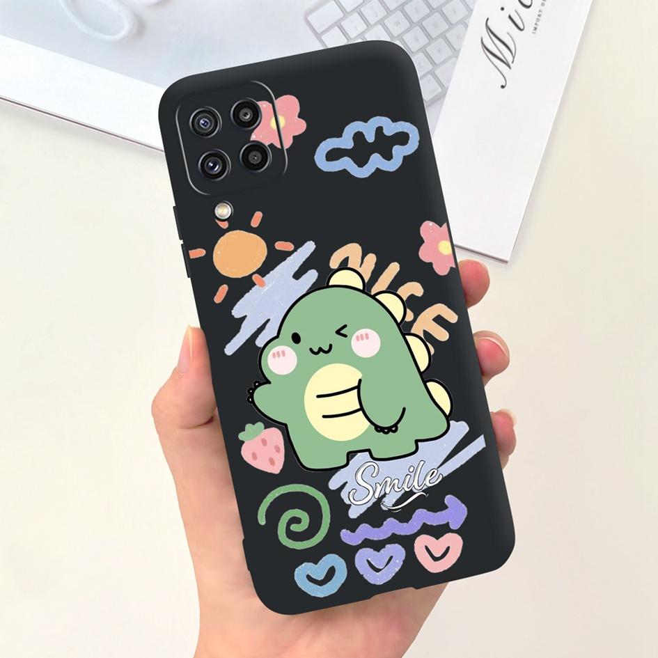 For Samsung Galaxy M22 M32 Case SM-M225F SM-M325F Cover Cute Cat Flower Soft Slim Bumper For Samsung M32 4G M 32 M 22 F22 Fundas
