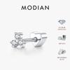 MODIAN D Color Moissanite 925 Sterling Exquisite Sparkling Flowers Heart Screw Stud Earrings For Women And Men Fine Jewelry