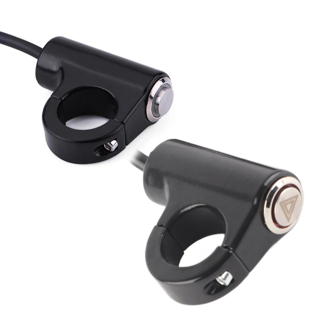 22mm Motorcycle Handlebar Mount Switch Push Button Headlight Brake Fog Lights ON/OFF Blue Ray Version