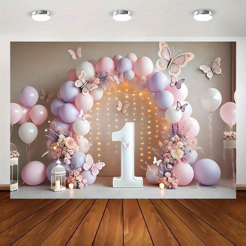A dreamy and colorful birthday party background cloth, with bright colors, suitable for family gatherings and weddings