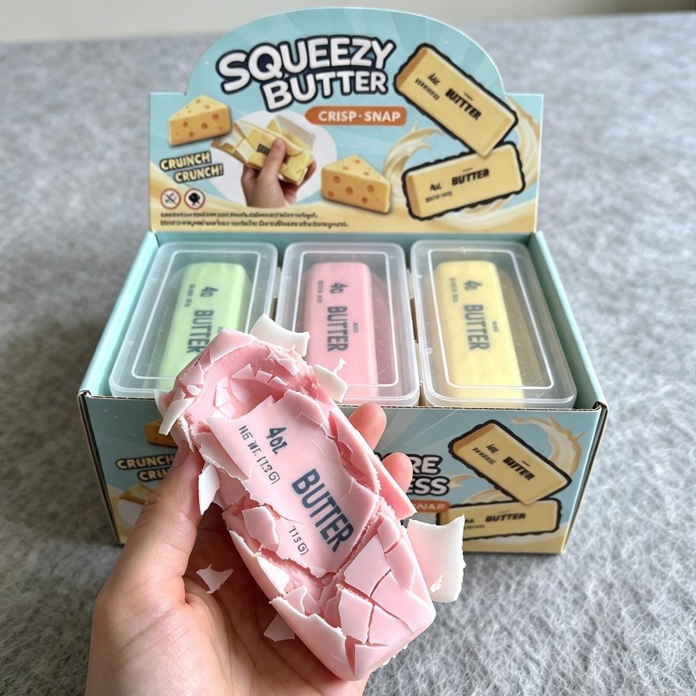 Wax Coating Butter Stick Squishy Sound Crispy Butter Bar Toy Crunchy Butter Stick Adult Kids
