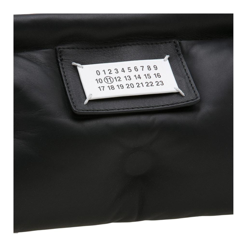 Maison Margiela Glam Slam Clutch With Removable Adjustable Chain Shoulder Strap Women Shoulder Bag Black S61WF0021PR818T8013